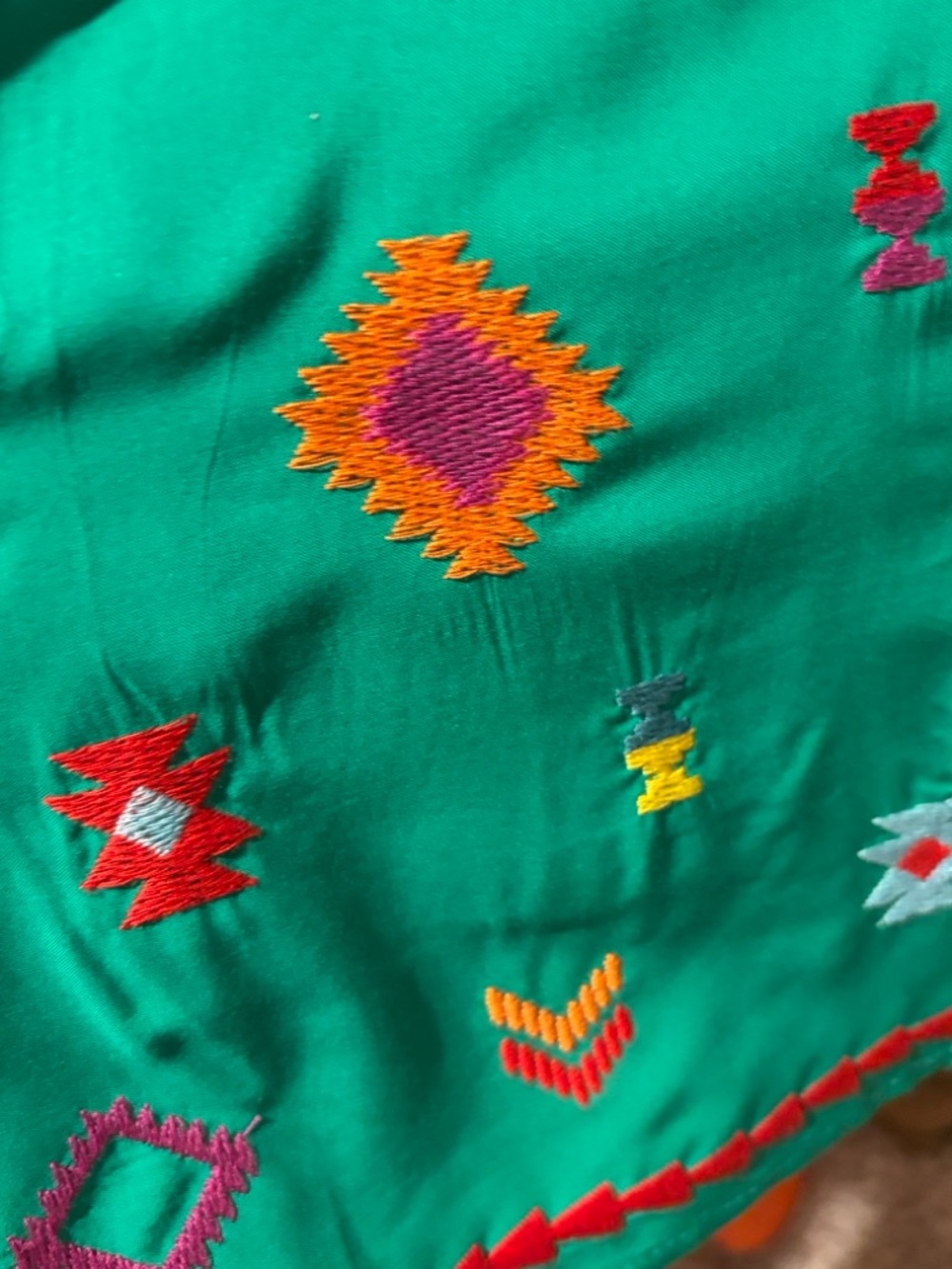 Savanna Jane Multicolor Embroidered Geometric Slip Dress - Picture 5 of 6